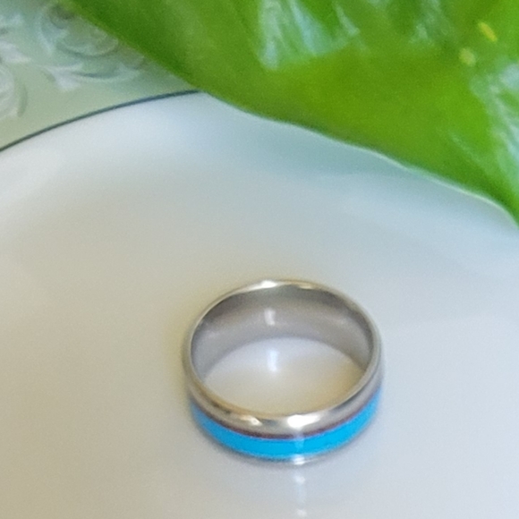 Mosaic Stainless steel ring/band. Size 8. NwT* - Picture 5 of 6